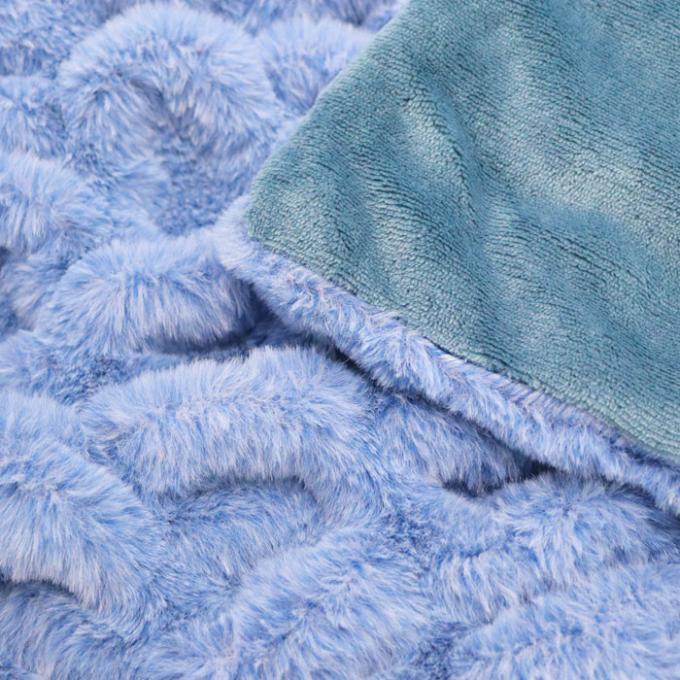 Couverture à jet de fourrure fausse ignifuge 100 couverture en polyester ignifuge 2