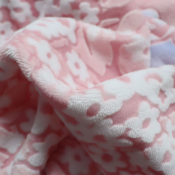 Couverture en polyester de laine de corail à double face de fourrure fausse 5