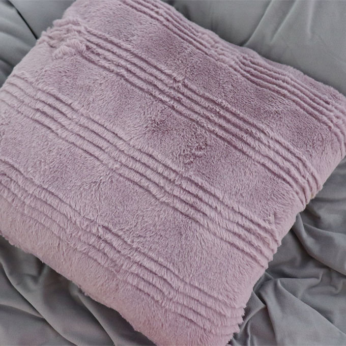 Couverture chaude de haute résistance à la couleur, ensemble de faux fourrure, couvertures en peluche 3