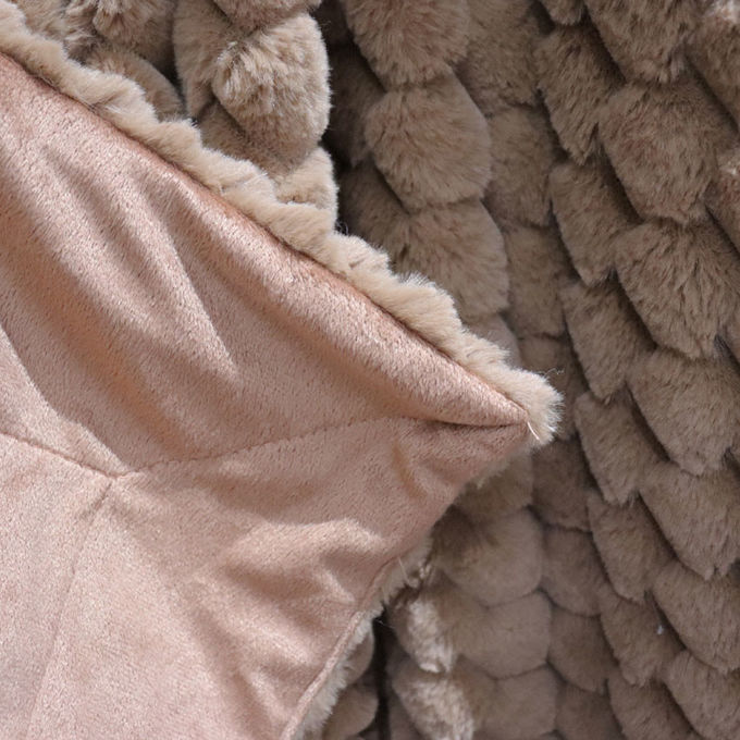 Laine de corail Luxe Faux fourrure lance une grosse couverture de fourrure fausse double face pour l'hiver 2
