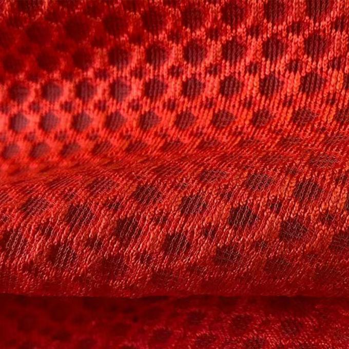 Fabrication à partir de tissus en maille de polyester semi-transparent Matériau de la maille 240 - 450GSM 1
