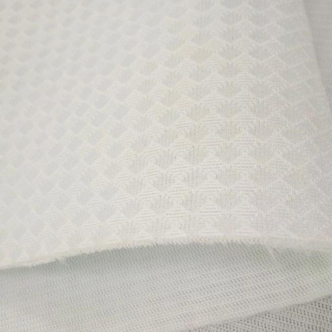 Fabrication en maille de polyester étirable en maille d'espace semi-transparente 240 - 450GSM 0